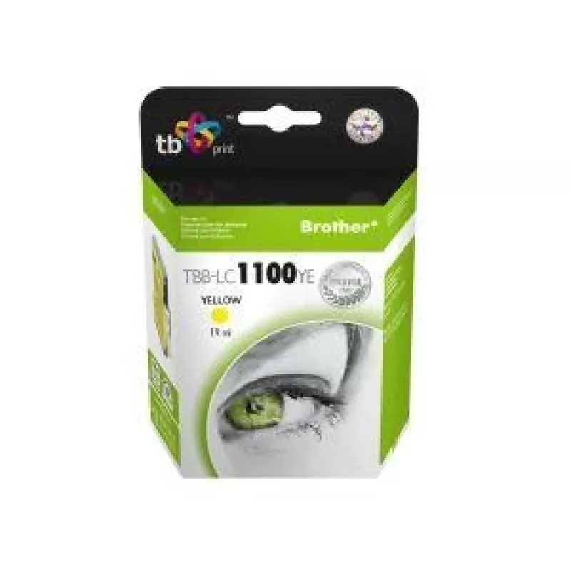 Rašalo kasetė TBB-LC1100YE (Brother LC980/1100) Geltona 100% nauja