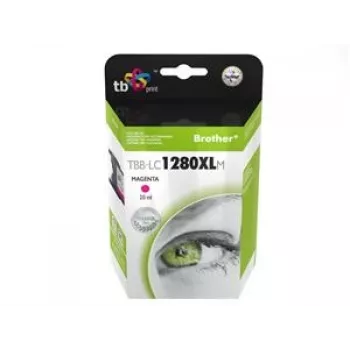 Rašalinė kasetė TB Kompat. S Brother LC 1280XLM 100%N, purpurinė