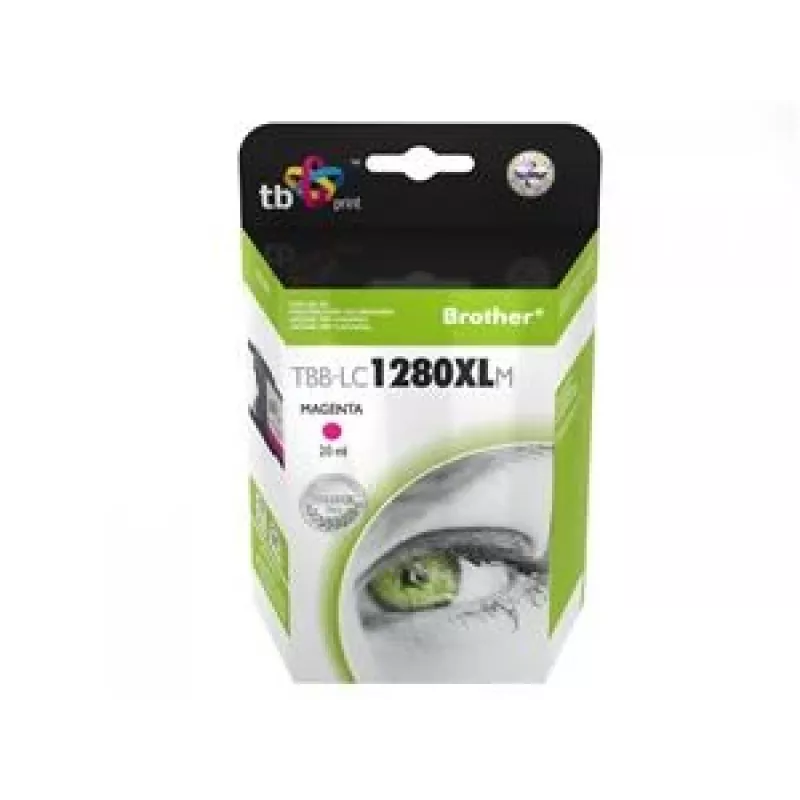 Rašalinė kasetė TB Kompat. S Brother LC 1280XLM 100%N, purpurinė