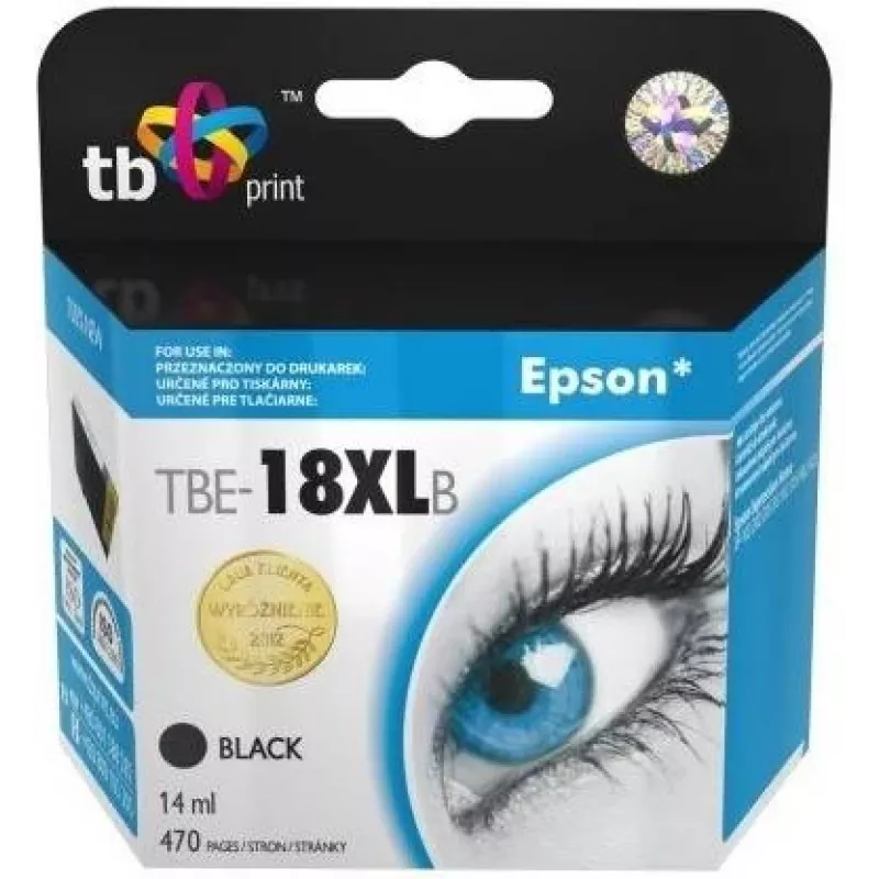 Kasetė su rašalu TB Kompat. S Epson T1811 Juoda 100% Nauja
