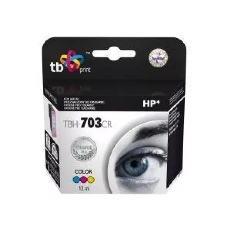 Rašalinė kasetė HP DJ D730/F735 spalvota perdirbta TBH-703CR (HP Nr. 703 CD888AE)