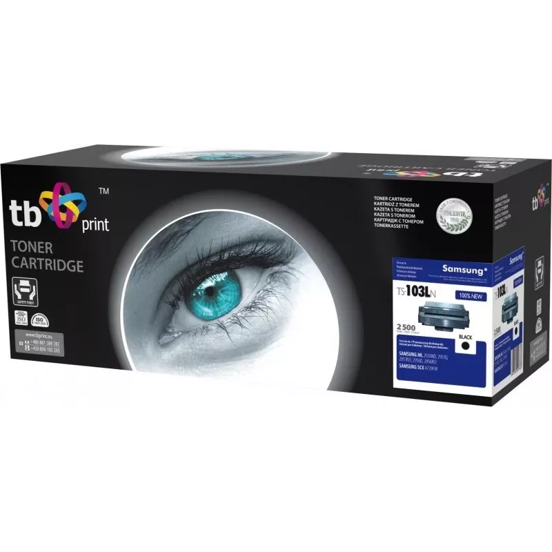 TB TS-103LN juodas XL toneris Samsung ML-2950 (MLT-D103L) spausdintuvams, 2500 psl.