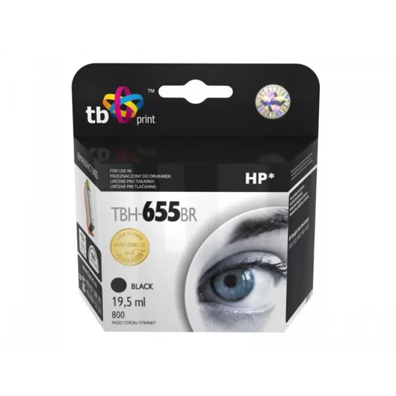 Rašalo kasetė TB suderinama su HP 655, juoda, perdirbta