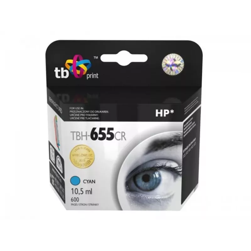 Rašalo kasetė TB suderinama su HP 655, Cian, Ref.