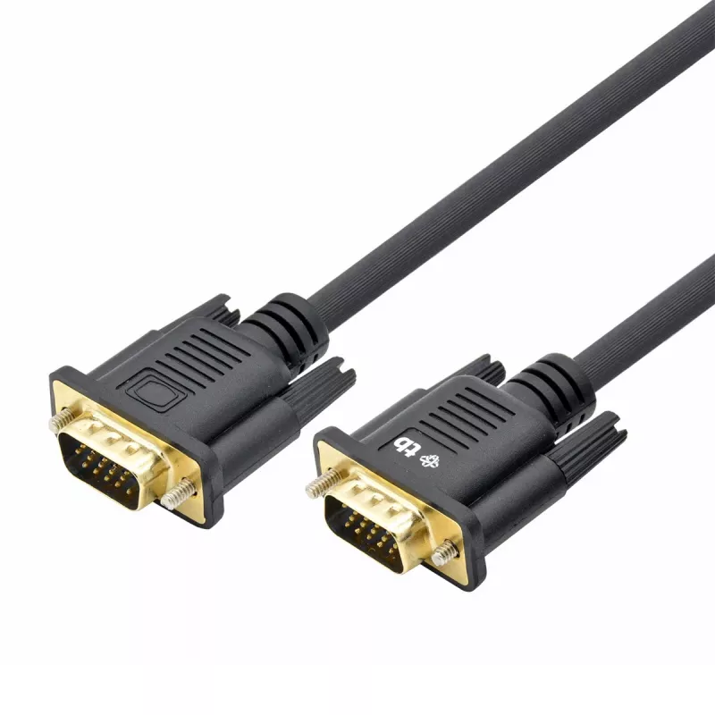 TB VGA kabelis 15M-15M 1,8 m, juodas-auksinis (AKTBXVGAMMG180B)
