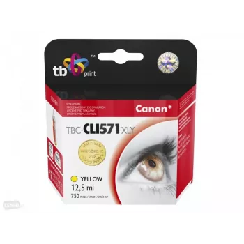 Kasetė su rašalu TB Kompat. S Canon CLI-571XL YE Geltona