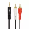 TB kabelis 3,5 mm MiniJack - 2x RCA vyras/vyras 1,5 m (AKTBXAJ2RCA150B)