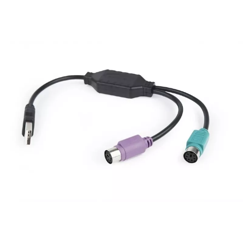 Adapteris 2xPS2 į USB pele + klaviatūra