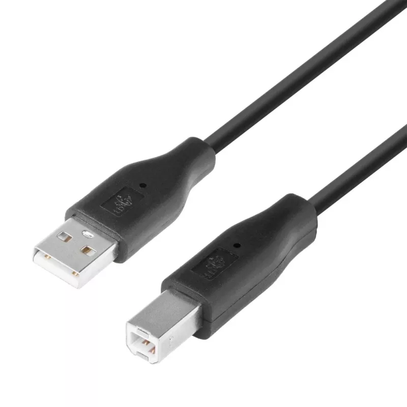 TB USB AM-BM laidas 1,8 m juodas (AKTBXKU1PABW18B)