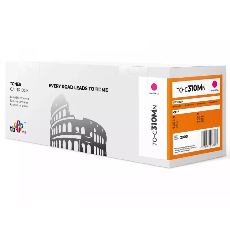 Toneris OKI C310 TO-C310MN rausvas 100% naujas