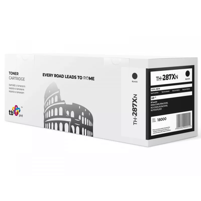 Toner TB suderinamas su HP CF287X, juodas, 18000 puslapių