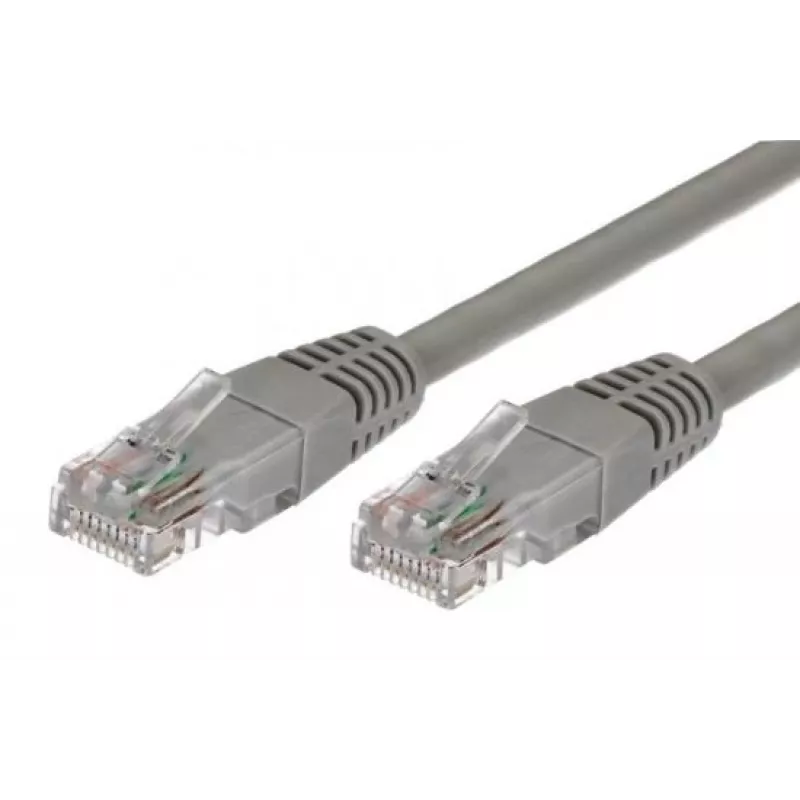 Laidas Patchcord cat.5e RJ45 UTP 1m pilkas