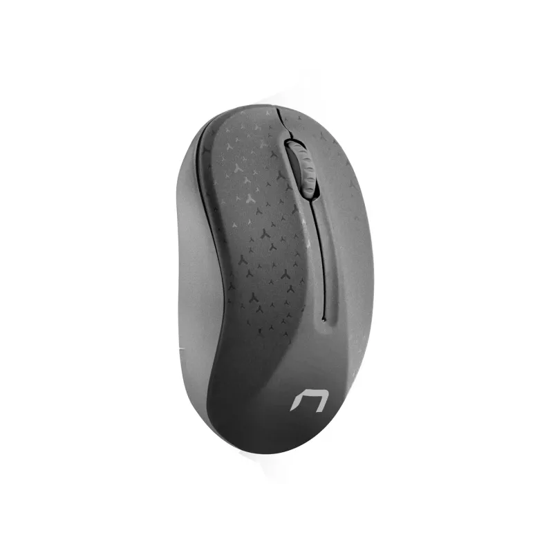 Belaidė optinė pelė NATEC Toucan Office RF – ambidekstrinė, 1600 DPI, 3 mygtukai, ratukas, pilka/juoda