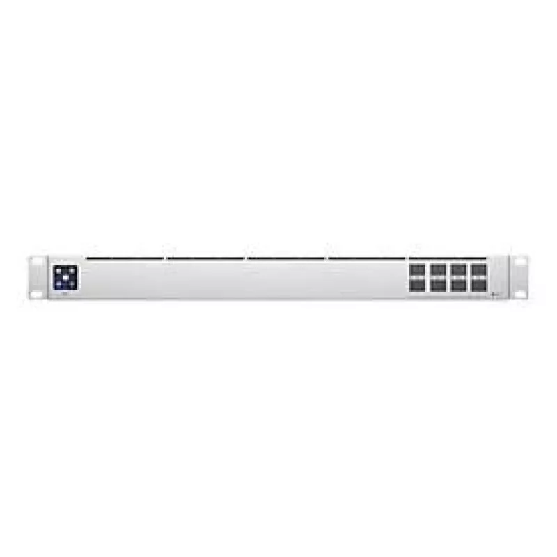 Valdomas L2 tinklo jungiklis UBIQUITI USW-Aggregation – 8 SFP+ prievadai, 10G palaikymas, be ventiliatoriaus, 1U stelažas, sidabrinis