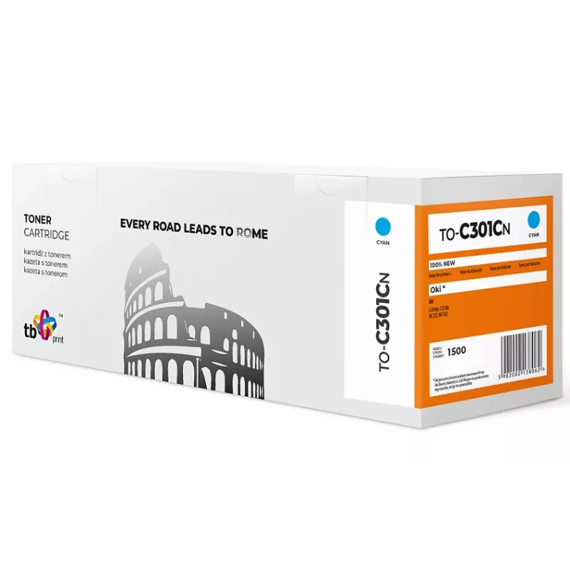 Toner TB suderinamas su OKI C301 TO-C301CN CY