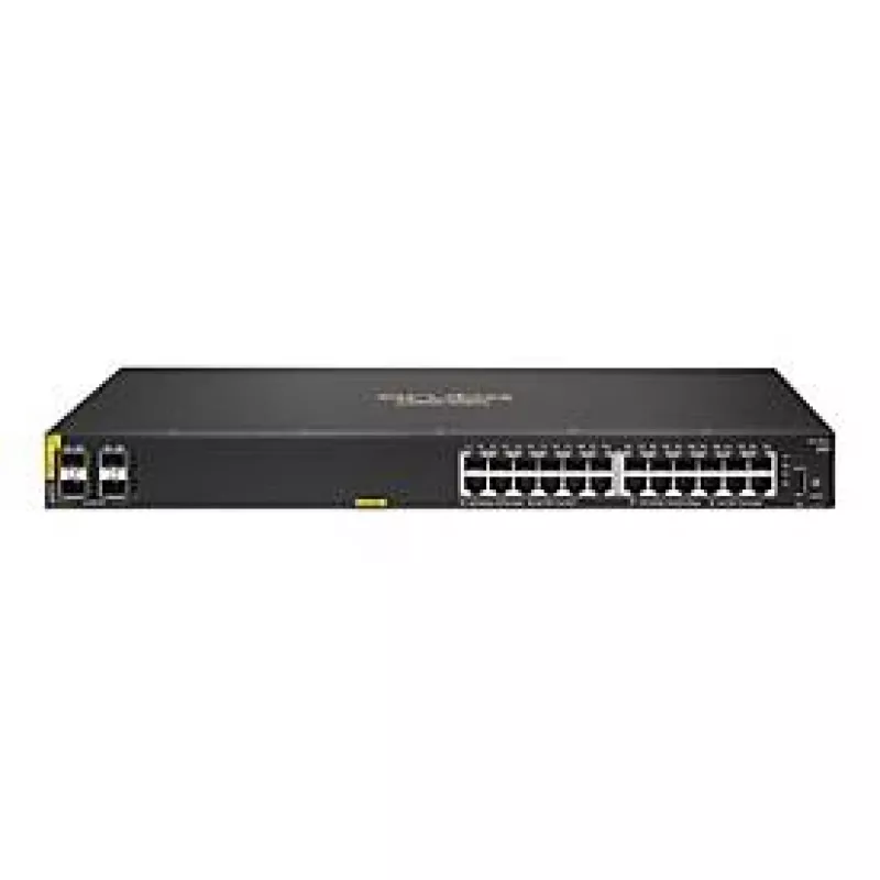 HPE Aruba Networking CX 6100 24G Class4 PoE 4SFP+ 370W valdomas L3 gigabaitinis Ethernet (10/100/1000) maitinimas per Ethernet (PoE) 1U juodas