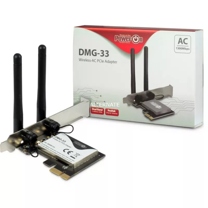 Vidinė belaidžio tinklo kortelė Inter-Tech DMG-33 1300 Mbit/s