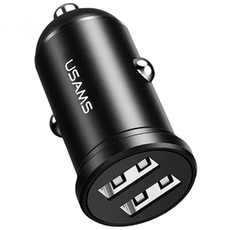 Automobilinis įkroviklis usams USA000867 — Dvigubas USB 2×2,4A, juodas