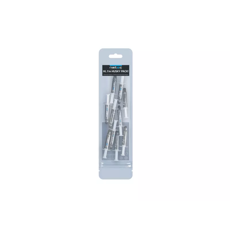 Termopasta NATEC Husky Pack NPT-1581, šilumos laidumas 4.63 W/m·K, pilka, -30–280 °C, 10 vnt.