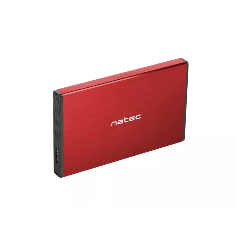 NATEC išorinis HDD dėklas RHINO GO (USB 3.0, 2.5 colio, raudonas)