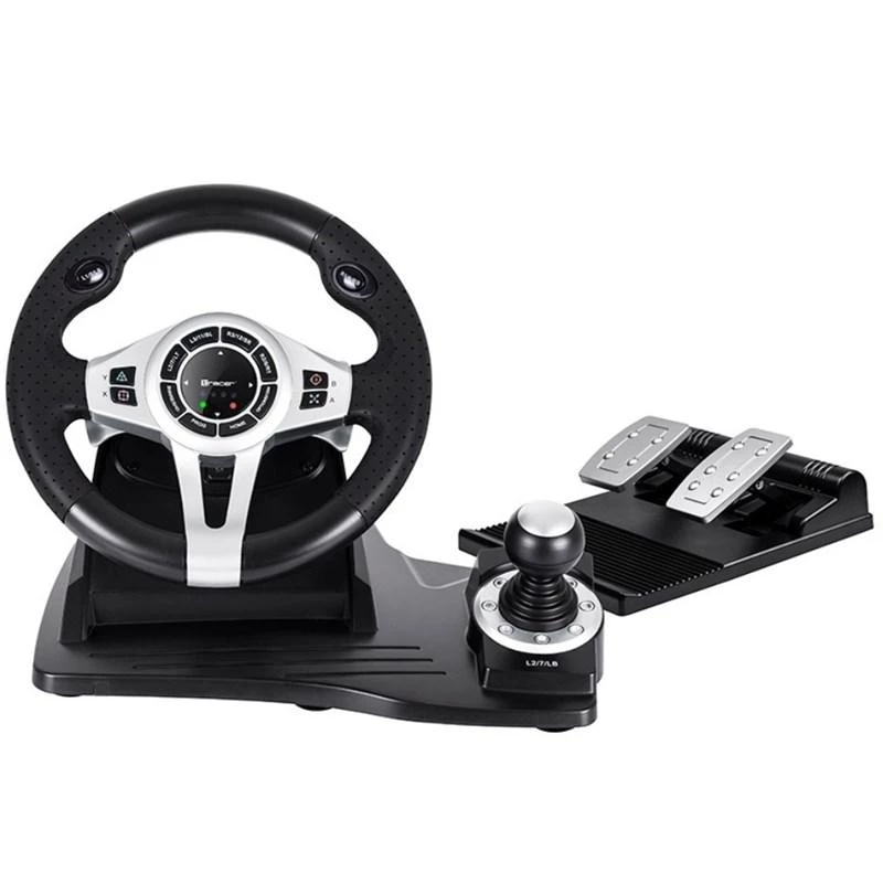 Tracer TRAJOY46524 Žaidimų vairas su pedalais juodas, skirtas PlayStation 4, PlayStation 3