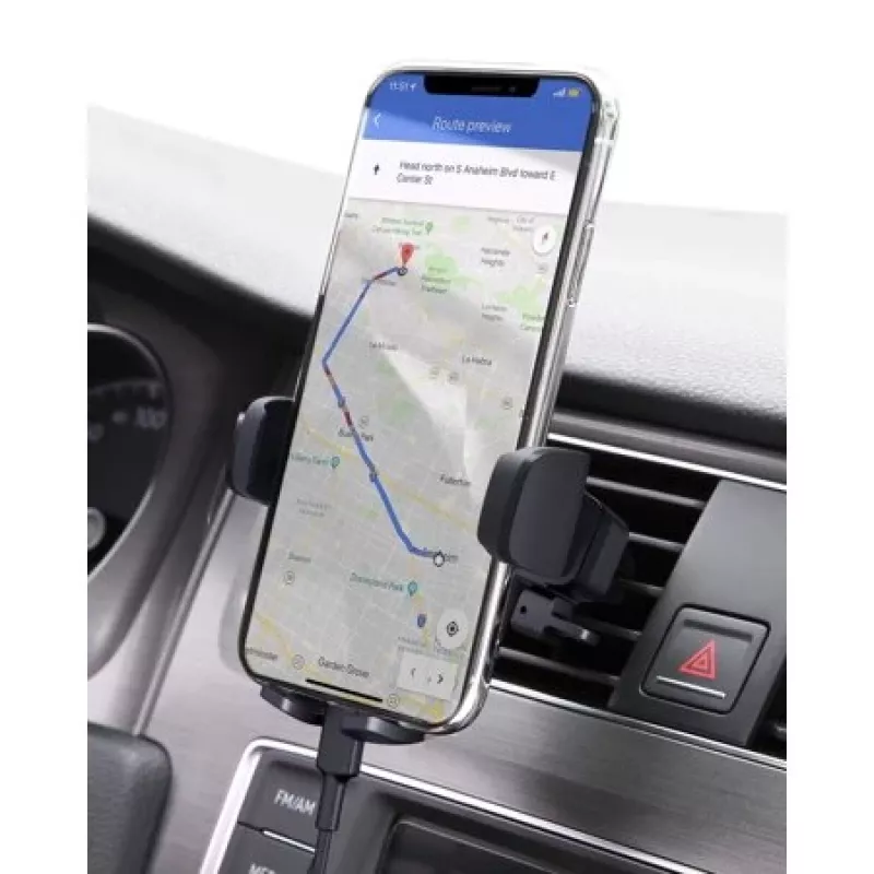 Telefono laikiklis Aukey HD-C48 reguliuojamas 360° išmaniesiems telefonams ir mažoms planšetėms, spaustuvinis laikiklis, sukama ranka