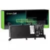 Nešiojamojo kompiuterio baterija Green Cell, skirta ASUS A555 F555 K555 R556 X555, LiPo 4000 mAh, 7,6 V, 4 elementai, juoda