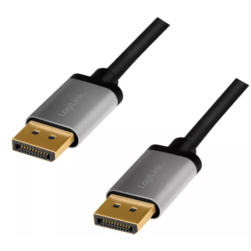 DisplayPort kabelis LogiLink CDA0100 1 m juodas pilkas