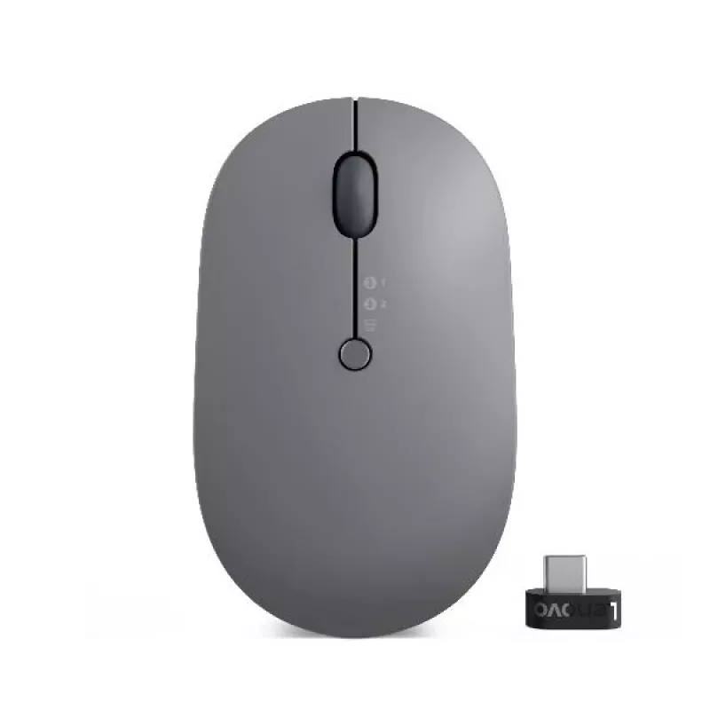 Lenovo Go belaidė daugiafunkcinė pelė, ambidekstrinė, RF belaidis + Bluetooth, optinė, 2400 DPI