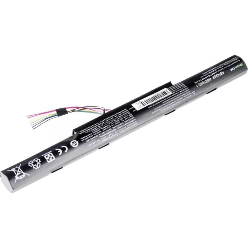 Baterija Green Cell AC51, skirta Acer Aspire E15/E17 – Li-Ion 14.8V 2200mAh 4 celės, juoda