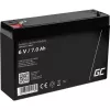Įkraunama sandarioji švino-rūgšties baterija Green Cell AGM12 6 V 7000 mAh juoda