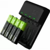 Green Cell GC VitalCharger įkroviklis su 4× AA 2000 mAh NiMH baterijomis