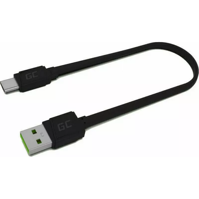 USB A į USB C laidas Green Cell KABGC03 — 0,25 m, juodas, 480 Mbit/s