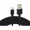 Laidas Lightning – USB-A Green Cell KABGC12, 2 m, juodas