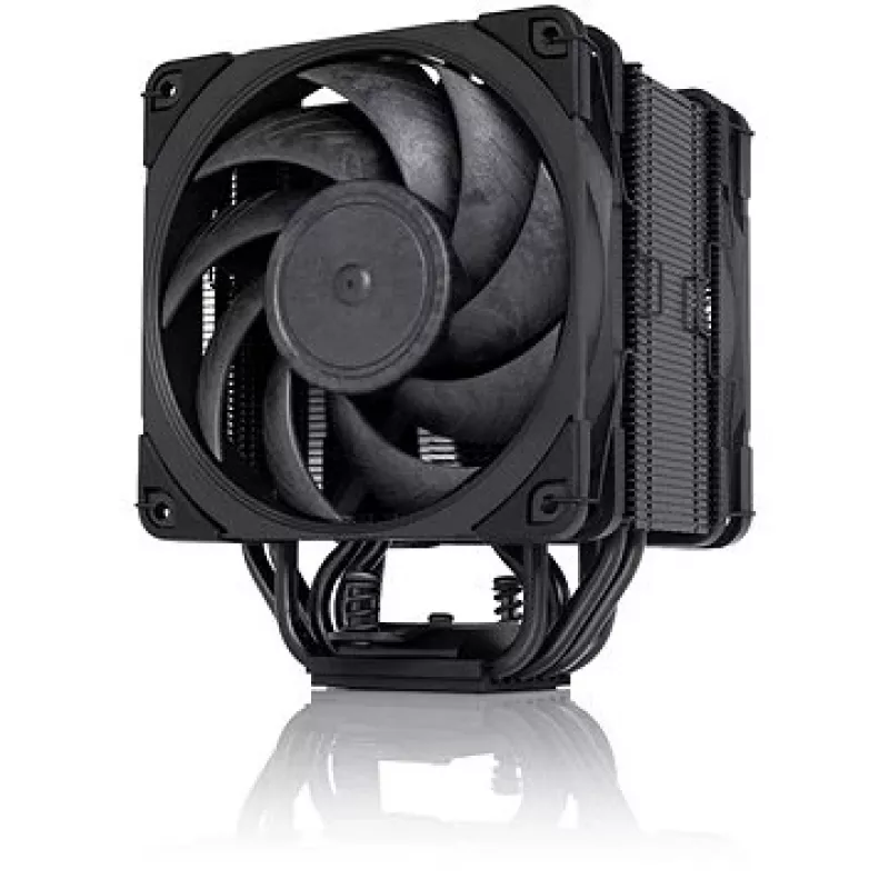 Oro aušintuvas Noctua NH-U12A CHROMAX.BLACK – 120 mm dviejų ventiliatorių, 158 mm aukštis, suderinamas su LGA 1200, 2000 RPM maks.