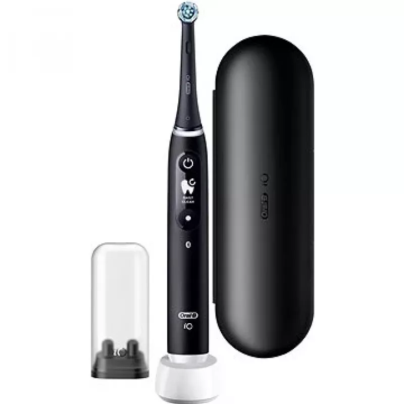 Oral-B IO6 elektrinis dantų šepetėlis su kelioniniu dėklu Black Onyx