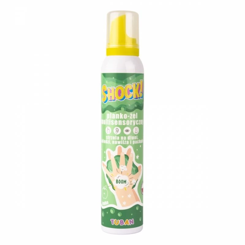 Slime Tuban SHOCK! MULTISENSORINĖ PUTŲ-GELĖ OBUOLYS 200 ml Žalia
