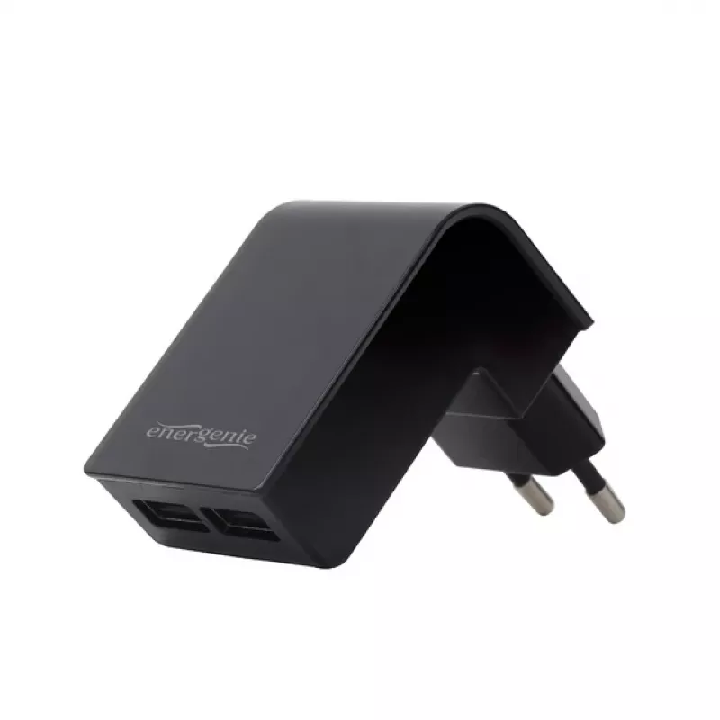 Automobilinis kroviklis Gembird EG-U2C2A-CAR-02, 12–24 V įėjimas, 5 V/2,1 A išėjimas, 2× USB 2.0, juodas