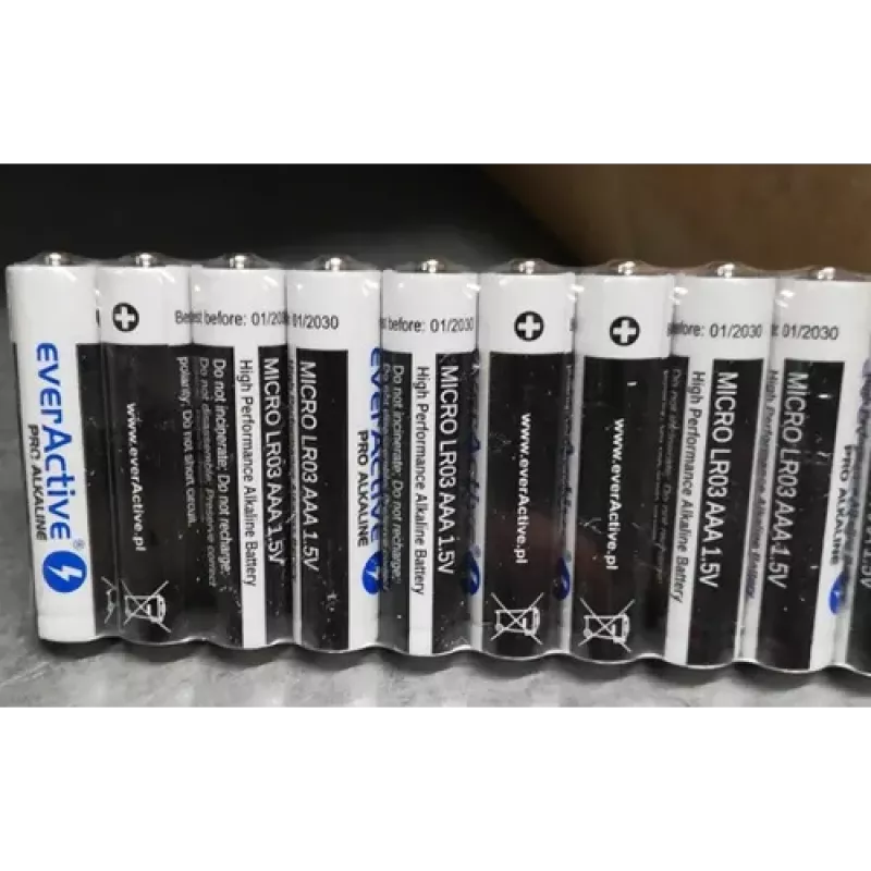 Šarminė vienkartinė baterija everActive LR0310PAK AAA 1,5 V 1250 mAh, pakuotė po 10 vnt.