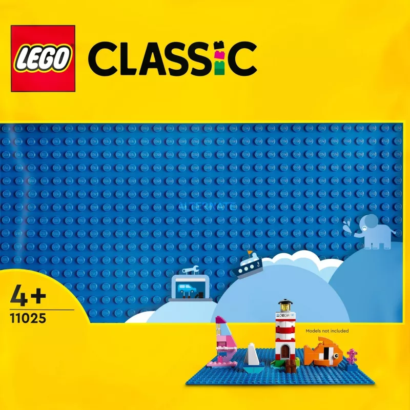 LEGO Classic statybinė plokštė 11025 – mėlyna bazinė plokštė 32×32 kauliukų, 250×250 mm