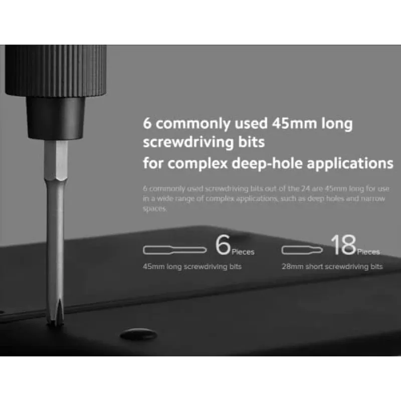 Atsuktuvų rinkinys Xiaomi MJDDLSD003QW 170 RPM Pilka