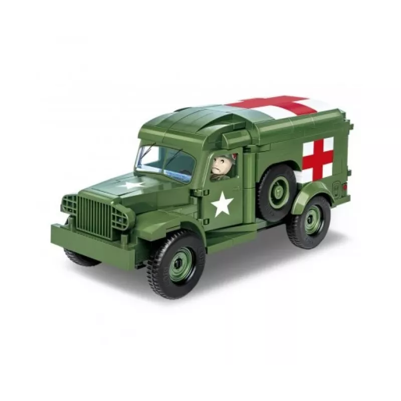 Konstruktorius Cobi Dodge WC-54 Ambulansas modelis 2257 1:35 mastelio statybos rinkinys