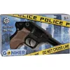 Žaislinis metalinis policijos revolveris Gonher 8 šūviams, modelis 258441