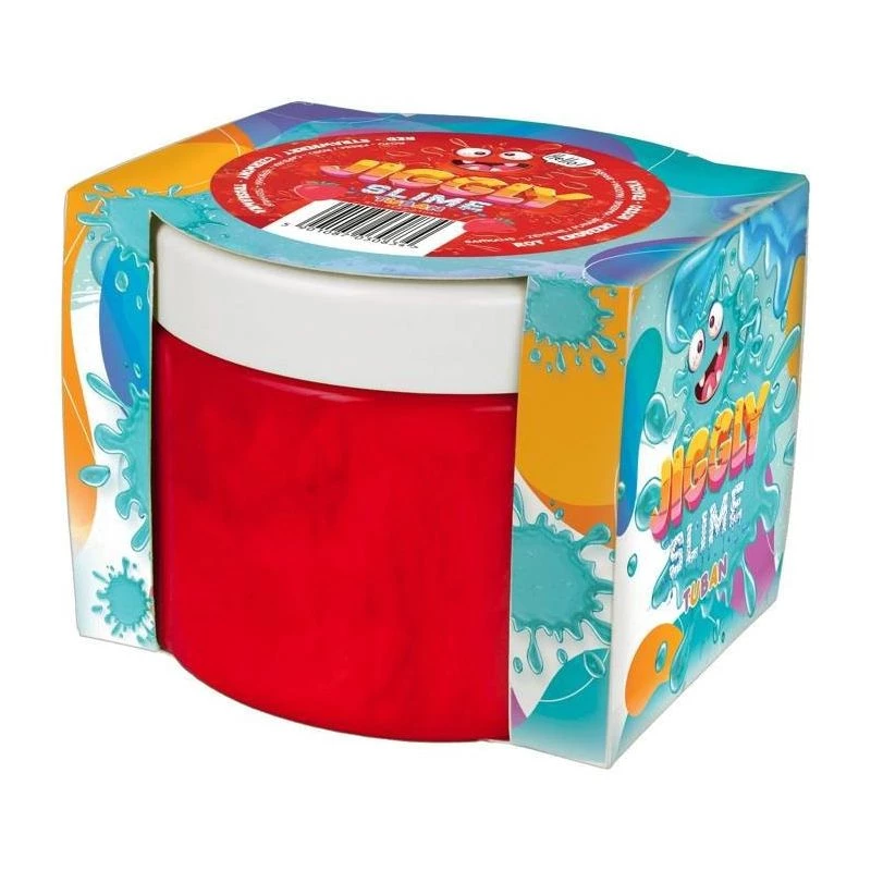 TUBAN Slime Tuban Jiggly Slime raudona Braškė 500g – raudonas braškių kvapo gleivėtas žaislas, 500 g