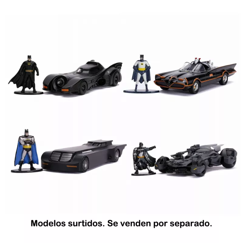 Jada Batman Batmobile 1:32 metalinė mašina su herojaus figūrėle, atsitiktinis modelis