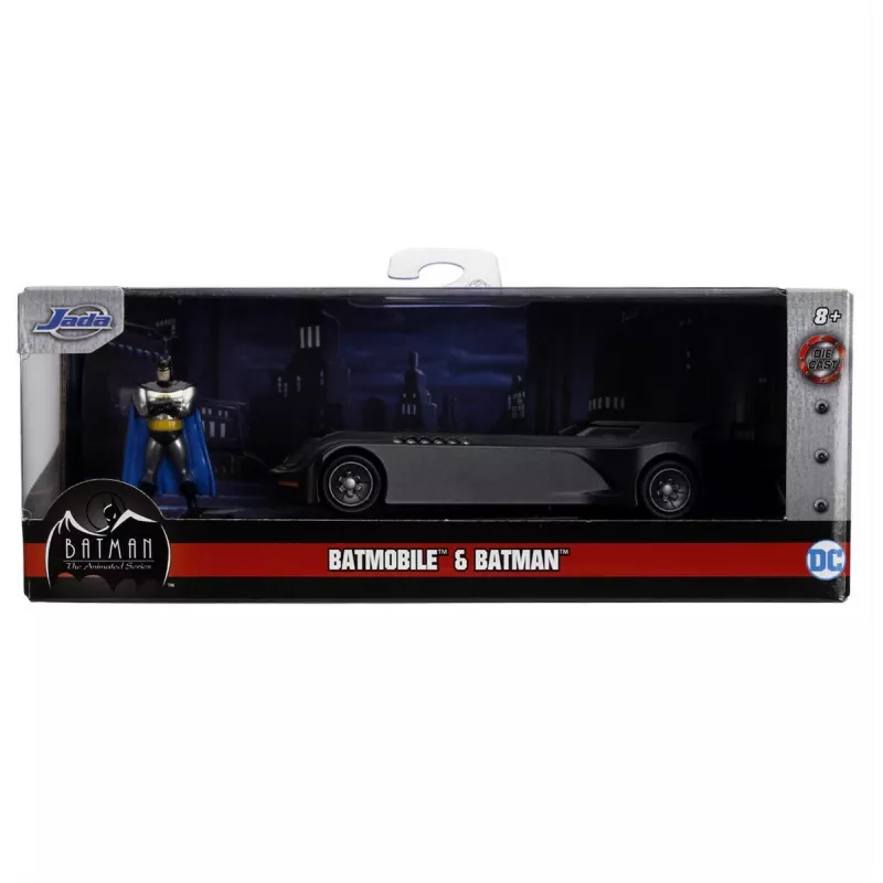 Jada Batman Batmobile 1:32 metalinė mašina su herojaus figūrėle, atsitiktinis modelis