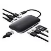 Dokavimo stotelė nešiojamam kompiuteriui AUKEY CB-C71 — 3x USB-C (USB 3.2 Gen1), HDMI, RJ-45, MicroSD, USB PD 100W, 0,15 m laidas, juoda