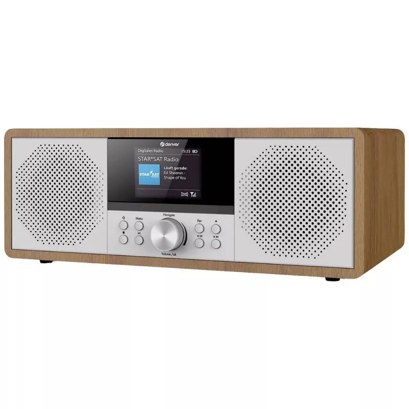Internetinis radijas Denver MIR-270DW DAB+ FM 20W medinis