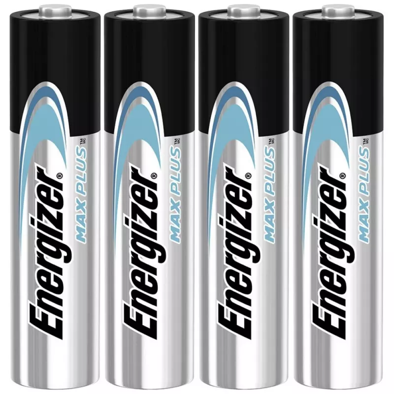 Baterijos vienkartinės Energizer MAXPLUS AAA 4 vnt., šarminės, 1,5 V, darbinė temperatūra -18–55 °C