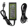 Maitinimo adapteris Green Cell AD38AP 65W, skirta Lenovo nešiojamiesiems kompiuteriams, 20V 3,25A, 1,2 m laidas, juodas